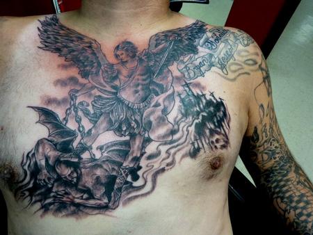 Tattoos - St Michael tattoo - 64076